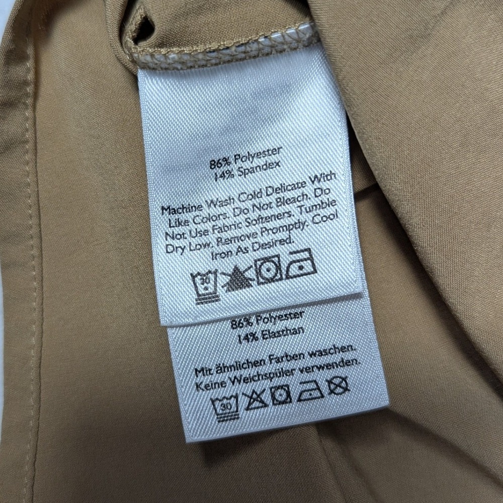 Eddie Bauer Womens TXL Tan Sleeveless Button Up Travex Hiking Shift Dress Khaki - Picture 6 of 6
